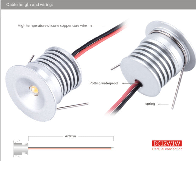 Lot de 9 mini spots LED étanches de 2,5 cm, 1 W, certifiés IP65, éclairage d'extérieur encastré en forme d'étoile