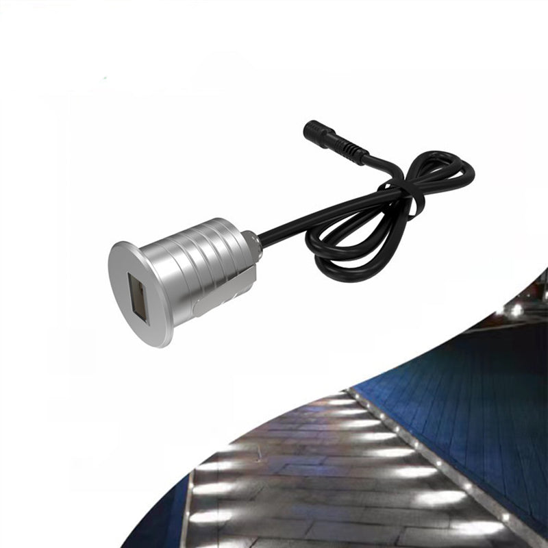 Lot de 8 lampes LED étanches IP67, 1 W, 12-24 V CC/CA, intensité variable, éclairage d'extérieur pour jardin, cour, avec lentille antireflet profonde