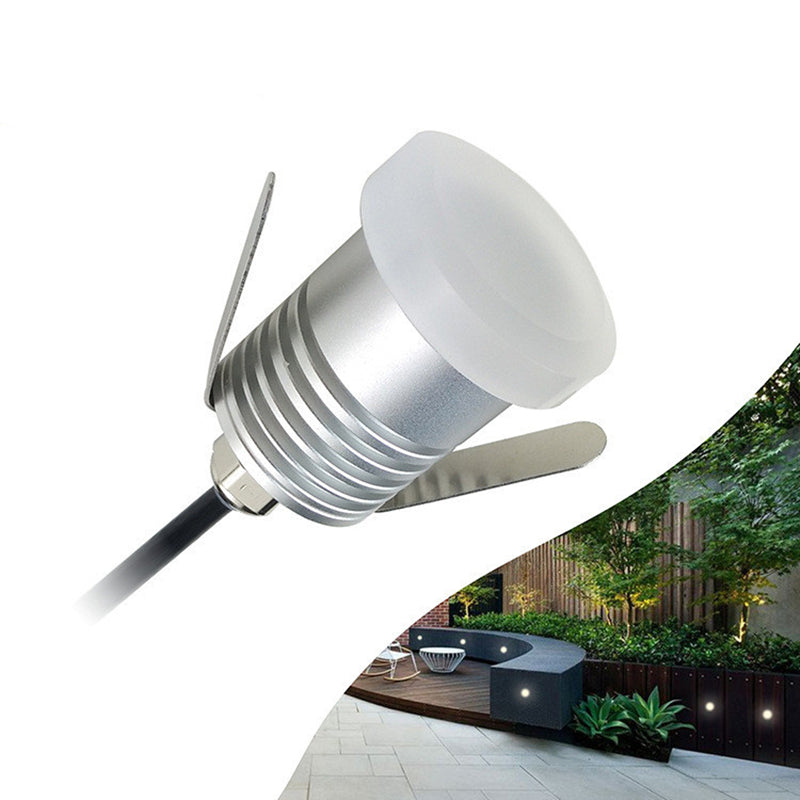 Lot de 8 lampes LED d'extérieur étanches, 1 W, 12-24 V CC, IP65, antireflet, basse tension, pour rampe d'escalier