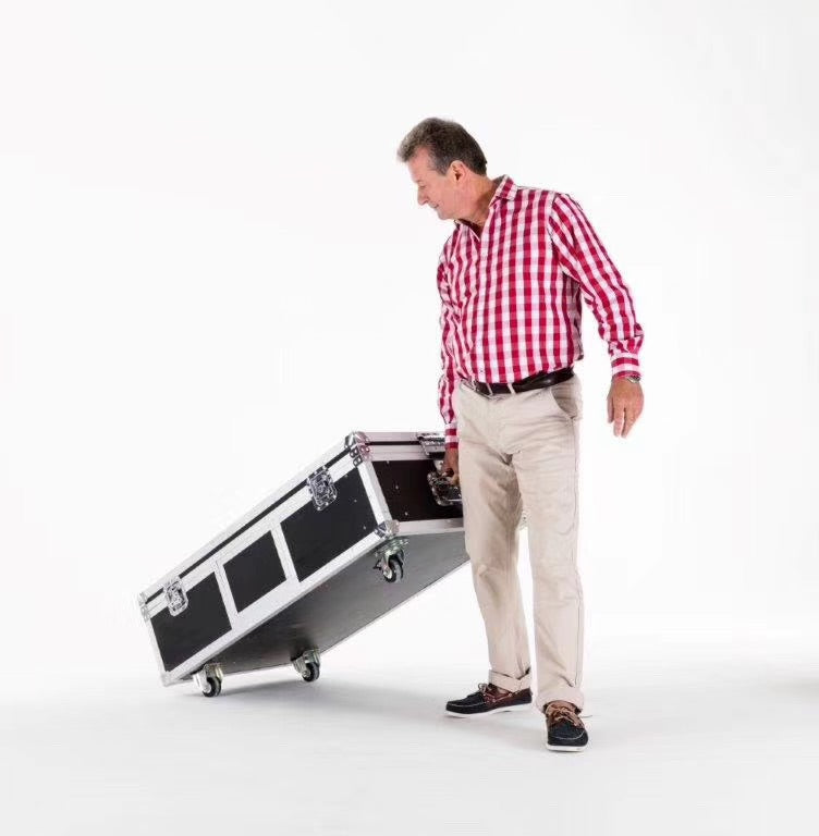 Affiche LED pliable et relevable série EP-M | Kit d'affichage intérieur 1 x 4 m | P3,9 mm | Télécommande et valise à roulettes