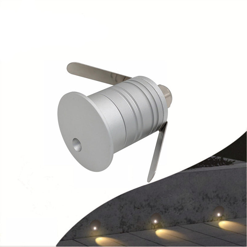 Lot de 8 lampes LED pour marches d'escalier, rondes ou carrées, étanches, à intensité variable, en aluminium 6063, 1 W, 12-24 V CC, IP67