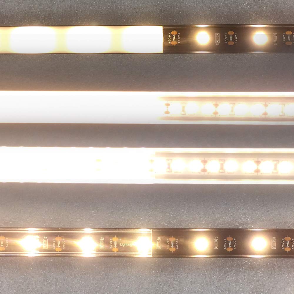 U-förmiger LED-Kanal U02-B – 12 mm | Silber | Milchweiße Abdeckung | Mit Installationszubehör | – Standard-Aluminiumprofil – 1 m / 2 m / 3 m | 50er-/100er-Pack
