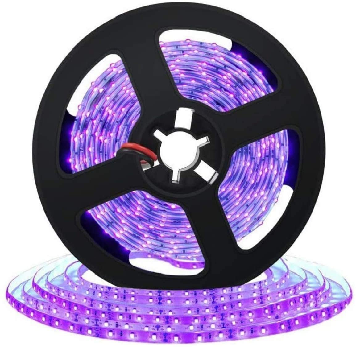 395–405nm SMD2835 UV LED Strip Light – 16.4FT / 5M | 60 / 120 / 240 LEDs/m | Non-Waterproof / IP67 Waterproof | Not Include Power Supply | For Black Party, Curing & Fluorescent Lighting