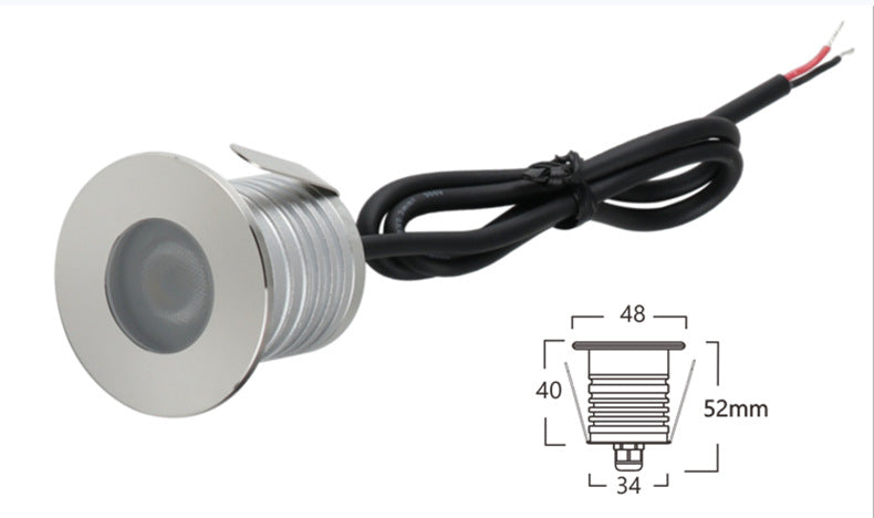 8PCS Pack 3W IP68 Unterwasser-LED-Leuchten Runde Edelstahlabdeckung Villa Garten Schwimmbad LED-Licht