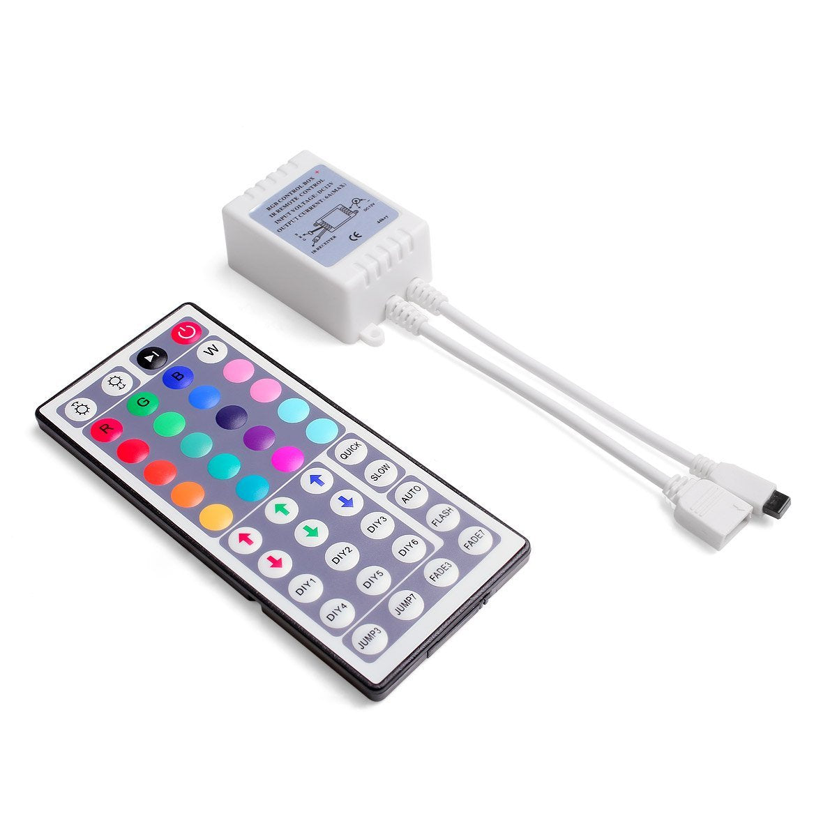 44Key IR-Fernbedienung für RGB-LED-Streifenlichter 4-poliger DC12V-24V-LED-Streifen-Controller