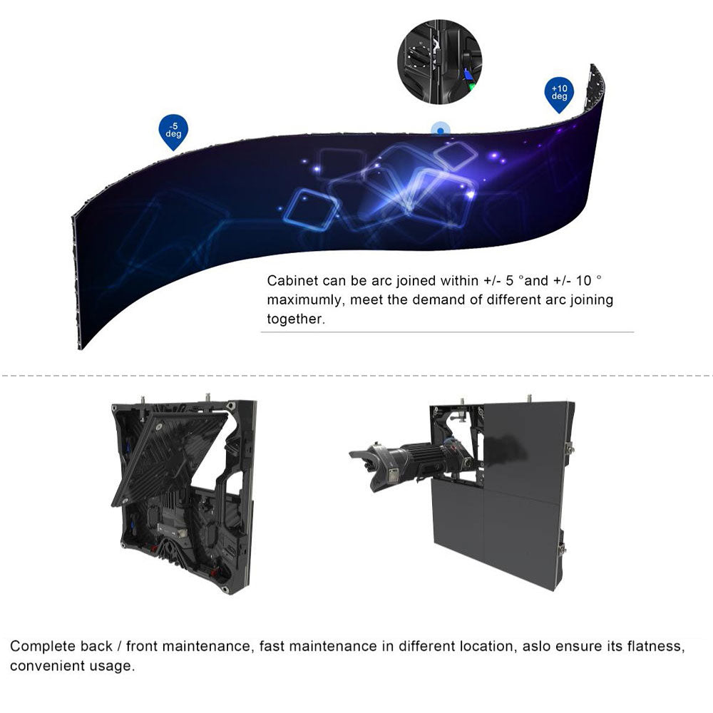 Écran LED d'intérieur de location Tour-GOB, pas de pixel 1,95/2,6/2,9/3,9 mm, boîtier en aluminium 500 x 500 mm, surface de protection recouverte de colle. Écran LED