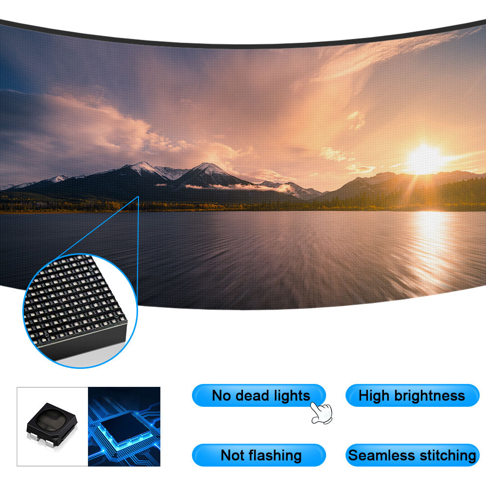Écran LED d'intérieur de location Tour-GOB, pas de pixel 1,95/2,6/2,9/3,9 mm, boîtier en aluminium 500 x 500 mm, surface de protection recouverte de colle. Écran LED
