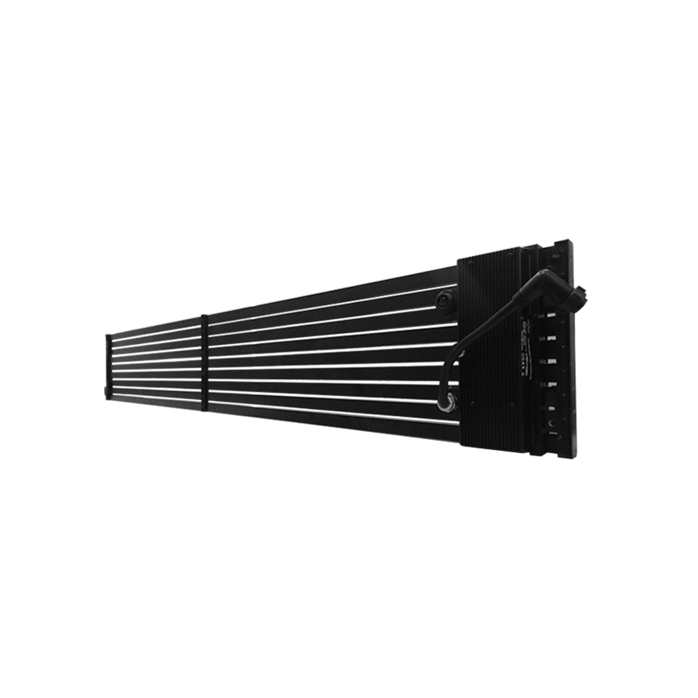 oClear B-Serie, wasserdicht, P10/13 mm, transparentes LED-Mesh-Display für den Außenbereich, hohe Helligkeit 6500 Nits, Größe 1500 x 250 mm, Aluminiumgehäuse für feste Installation