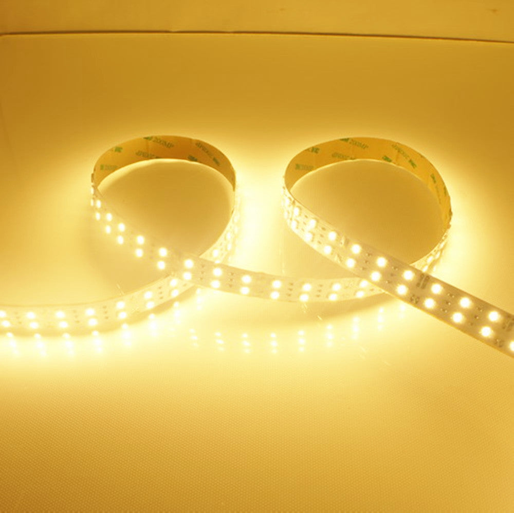 LED-Lichtstreifen mit hohem CRI90, SMD3528-1200, 240 LEDs, 1200 lm pro Meter, zweireihige flexible LED-Streifen, 15 mm breites 12-V-Band