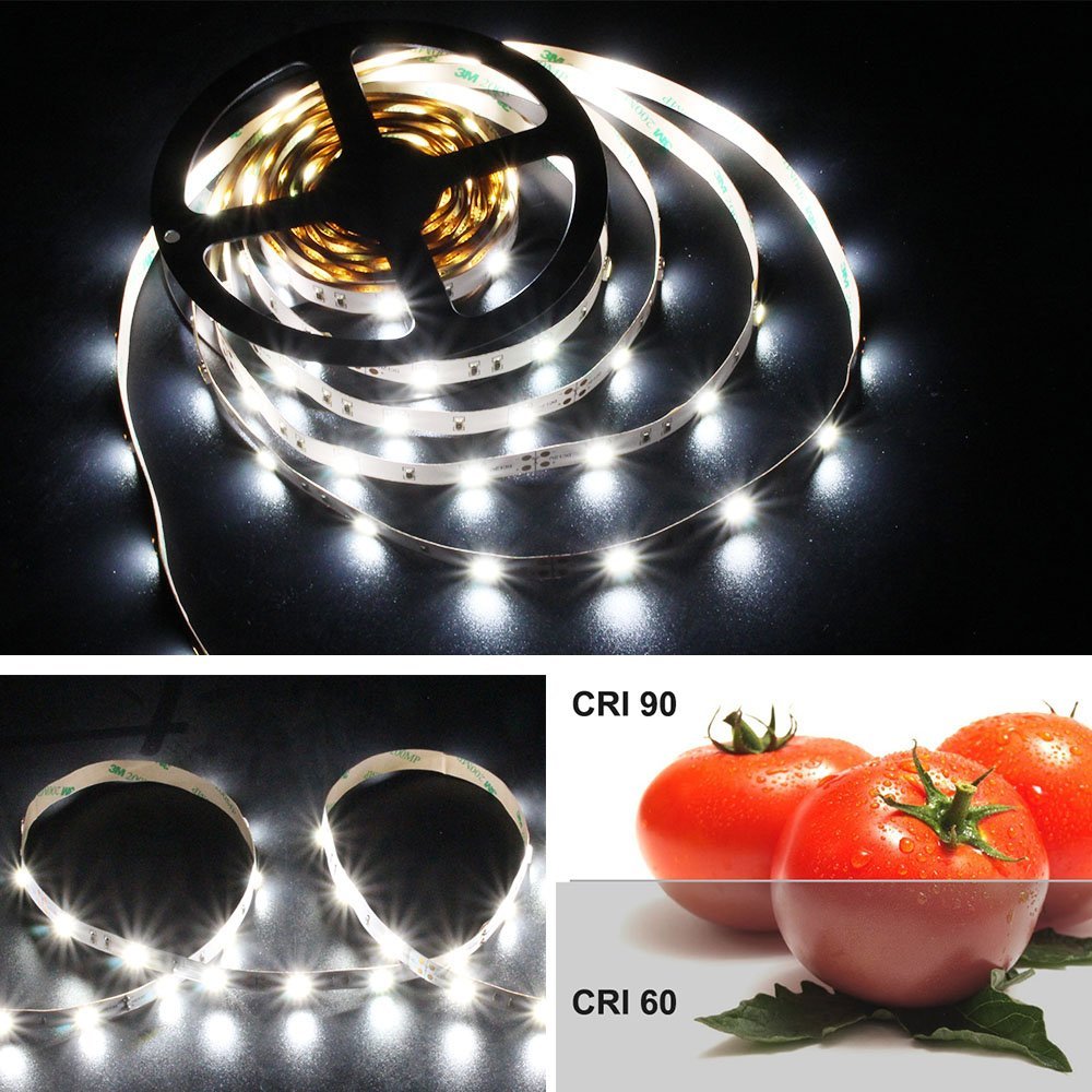 High CRI 90 LED-Streifen, 5-Meter-Rolle SMD5050-150 30 LEDs 450lm pro Meter 12V LED-Streifenlicht, 10mm breites Band