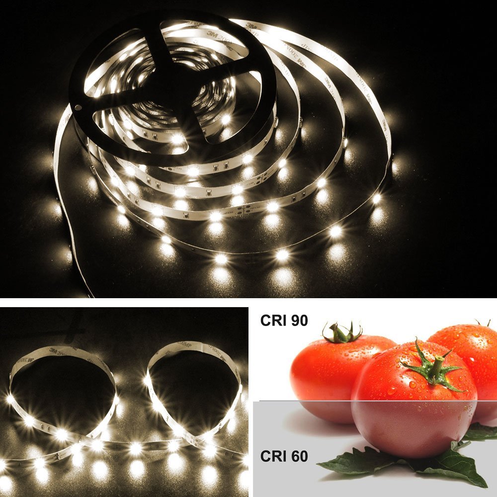 High CRI 90 LED-Streifen, 5-Meter-Rolle SMD5050-150 30 LEDs 450lm pro Meter 12V LED-Streifenlicht, 10mm breites Band