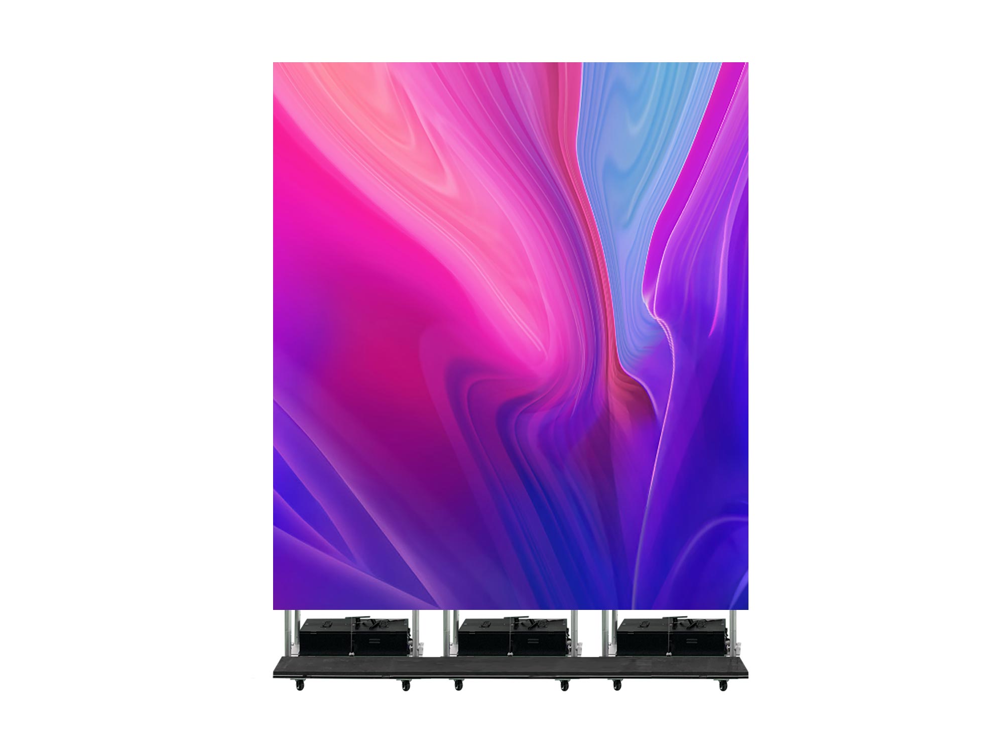 Faltbares und hochhebbares LED-Poster der EP-M-Serie | 1 × 4 m Indoor-Display-Kit | P3,9 mm | Fernbedienung + Rollkofferlösung