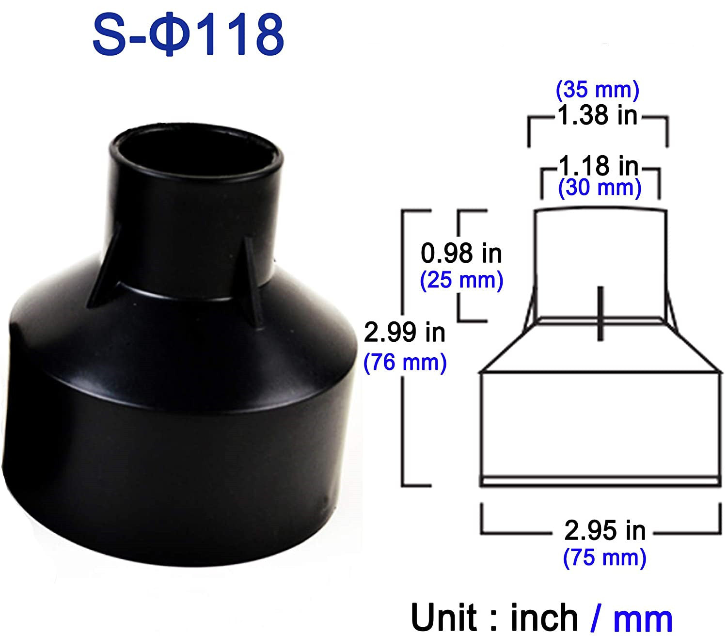 4er-Pack eingebettete Teile, Kunststoffhornform, schwarze Einbauarmatur, wasserdichte voreingebettete Einsätze für den Außen-/Innenbereich, für LED-Boden-/Stufentreppen-/Unterwasser-Schwimmbadbeleuchtung