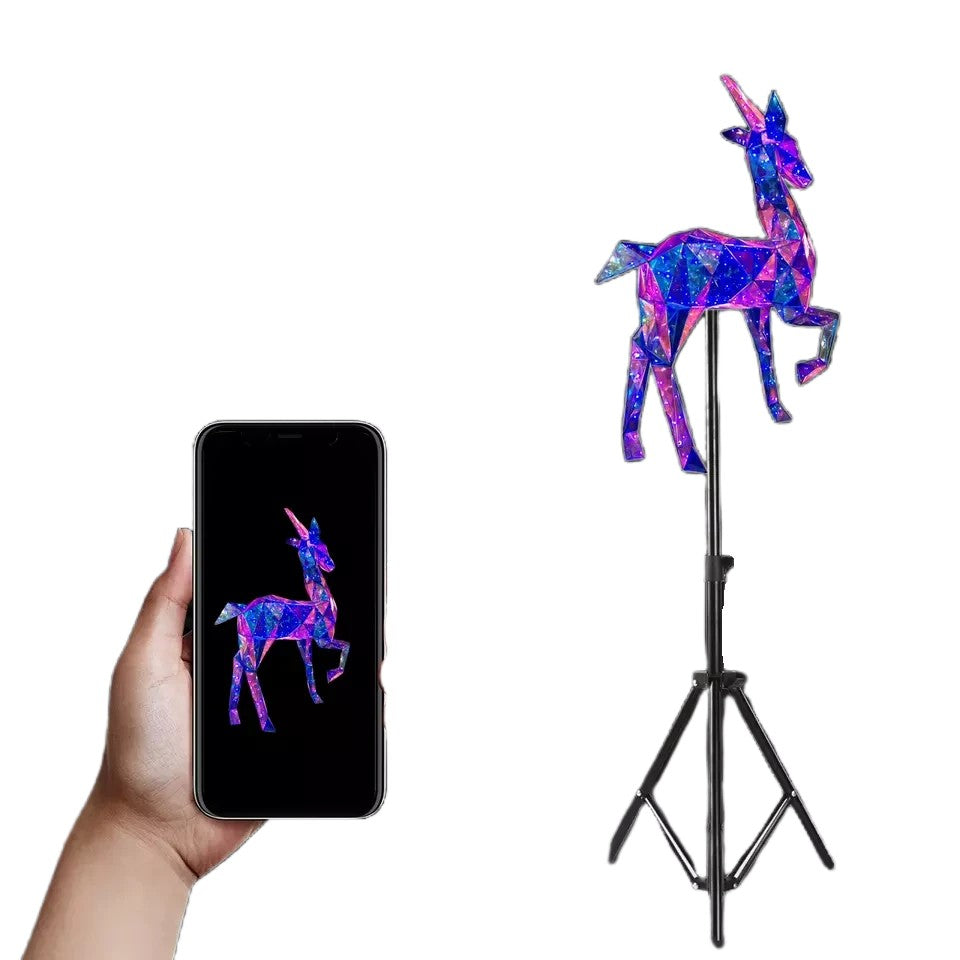 FL-AS Series 52cm to 64cm (20.5–25.2 inch) Medium Size | 3D Hologram Fan LED Display | Flat Fan Asynchronous Control | Hologram Display Fan | Fan Only / Desktop Stand / Transparent Protective Cover / Black Protective Cover | 4 Blades