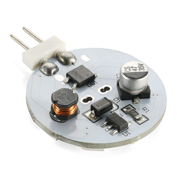 Lot de 4 ampoules à disque plat rondes G4 de 2,2 W (équivalent 25 W) CC 12 V, culot à deux broches, avec 12 LED tri-puces SMD5050