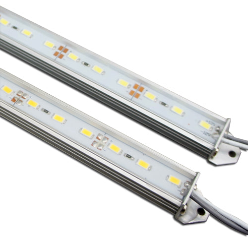 DC12V Aluminum Channel Rigid LED Strip Light - 18x11mm | SMD5730 72LEDs/M | 0.5M / 1M | Warm White / Daylight White | IP65 Waterproof | for Indoor & Outdoor Lighting | 10 / 50PCS