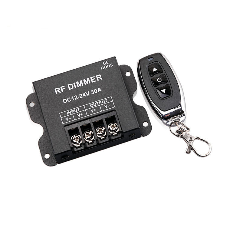 Single Color LED Strip Controller – DC12V-24V 30A | High Power RF Remote LED Dimmer Controller | For 5050/3528 LED Strips