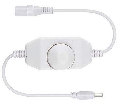 Single Color LED Strip Dimmer – DC12V-24V 6A | Rotary Switch LED Dimmer Controller | Black/Whiter | For LED Strips