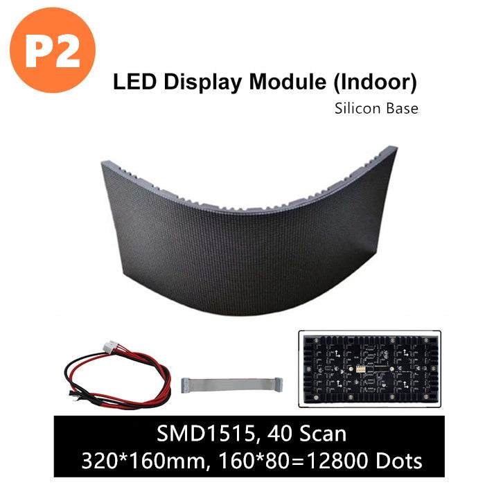 Module LED flexible d'intérieur série IF-3S – P2.0 | 320 × 160 mm | CMS | Coque arrière souple avec aimant | 600 nits