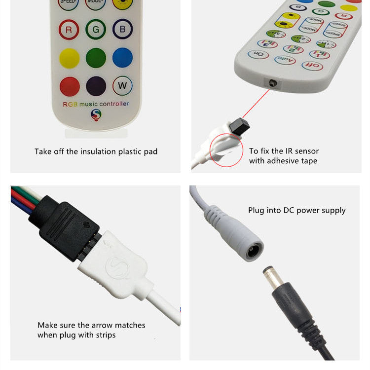 ELK6ARGB Bluetooth Music RGB LED Controller – DC5V-24V | Dual Output | Wireless APP + Remote Control | For RGB LED Strips