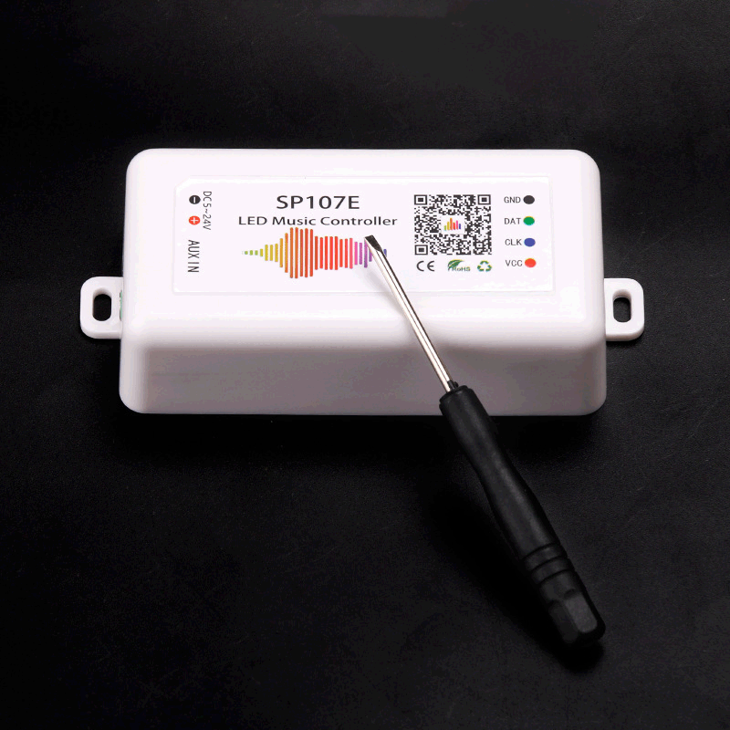 5 V-24 V DC, kabelloser SP107E Bluetooth Music Symphony Controller für Dream Color Magic Color, adressierbare, farbwechselnde LED-Lichtstreifen, max. 960 Pixel steuerbar