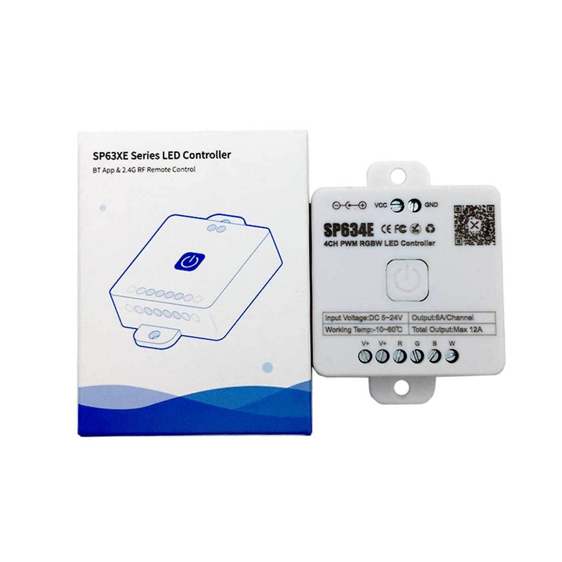 SP63X PWM Bluetooth Music LED Controller Series – DC5V-24V | APP + Music Control | For LED Strips & LED Lights (iOS/Android)