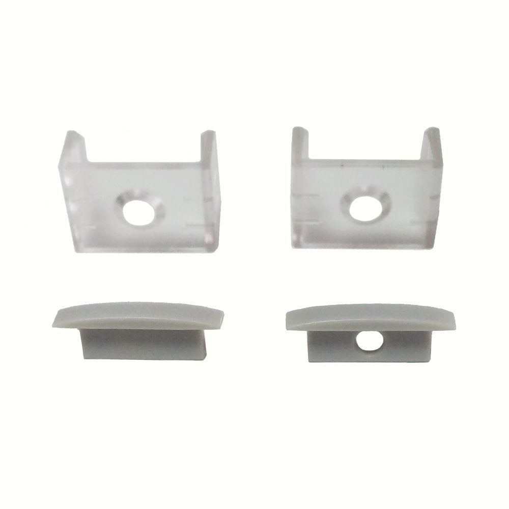 U-förmiger LED-Kanal U01-A – 12 mm | Silber / Schwarz | Milchweiße Abdeckung | Mit Installationszubehör | – Hochleistungs-Aluminiumprofil – 1 m / 2 m / 3 m | 50er-/100er-Pack