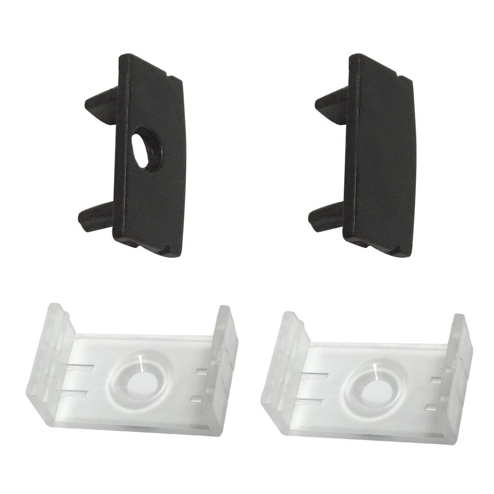 U-förmiger LED-Kanal U02-B – 12 mm | Silber | Milchweiße Abdeckung | Mit Installationszubehör | – Standard-Aluminiumprofil – 1 m / 2 m / 3 m | 50er-/100er-Pack