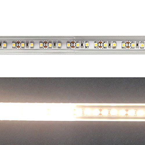 U-förmiger LED-Kanal U02-B – 12 mm | Silber | Milchweiße Abdeckung | Mit Installationszubehör | – Standard-Aluminiumprofil – 1 m / 2 m / 3 m | 50er-/100er-Pack