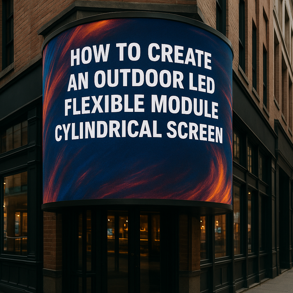 So erstellen Sie einen zylindrischen LED-Bildschirm mit flexiblem Modul für den Außenbereich