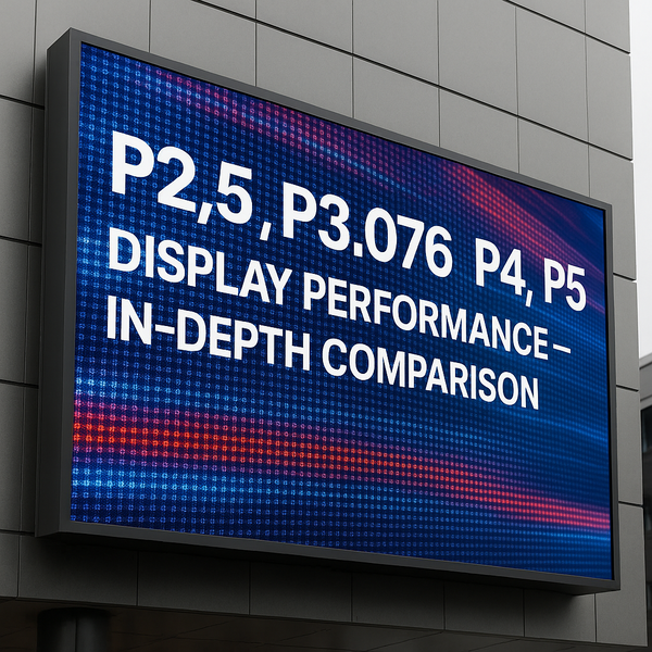 P2.5, P3.076, P4, P5, P8 Displayleistung – ausführlicher Vergleich