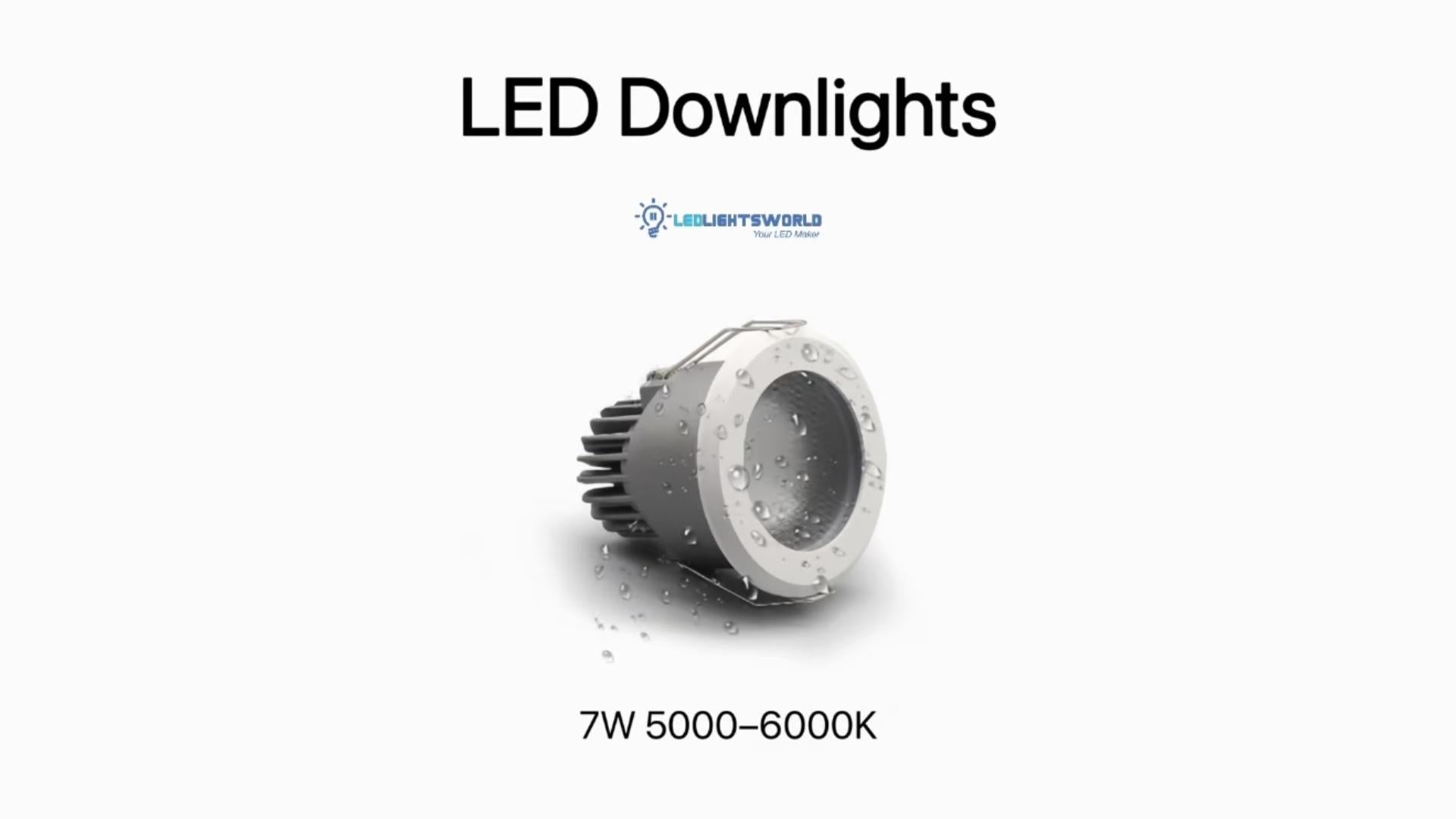 FX-1 Series 7W IP65 Waterproof LED Downlight Vapor-Proof Ceiling Light Demo | LEDLightsWorld