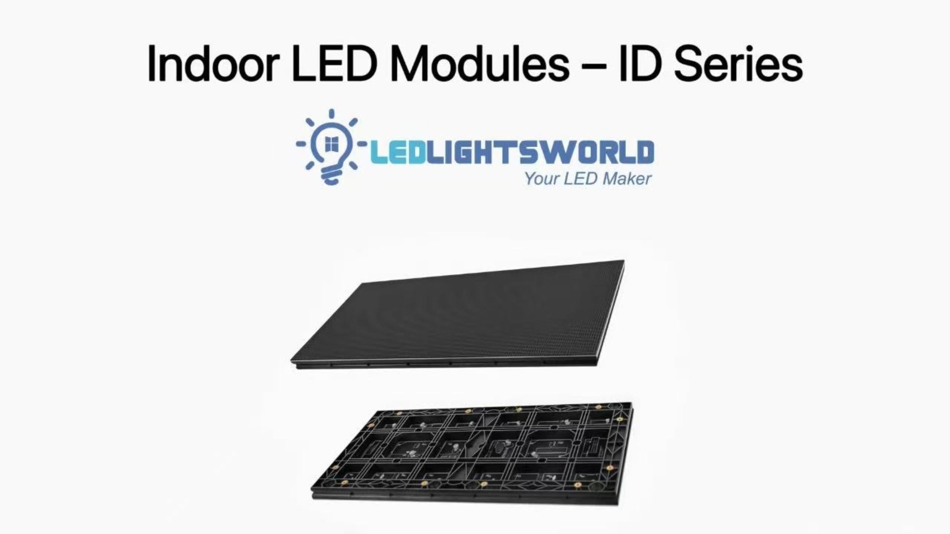 ID-S Series P1.53 Indoor LED Display Module – 320×160mm Full Color RGB Tile Demo | LEDLightsWorld