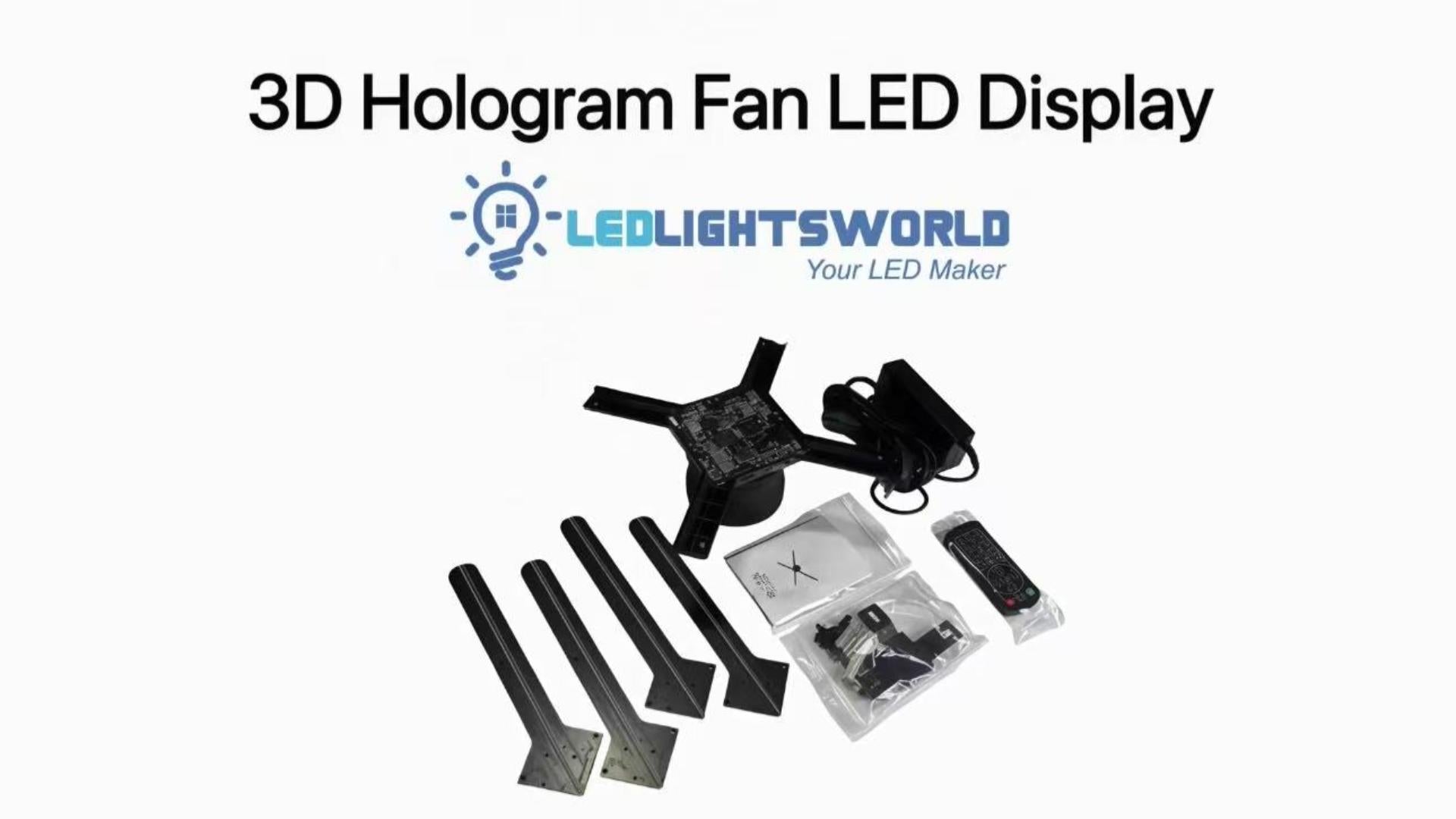 M Series 3D Hologram Fan LED Display – High-Brightness Holographic Advertising Demo | LEDLightsWorld