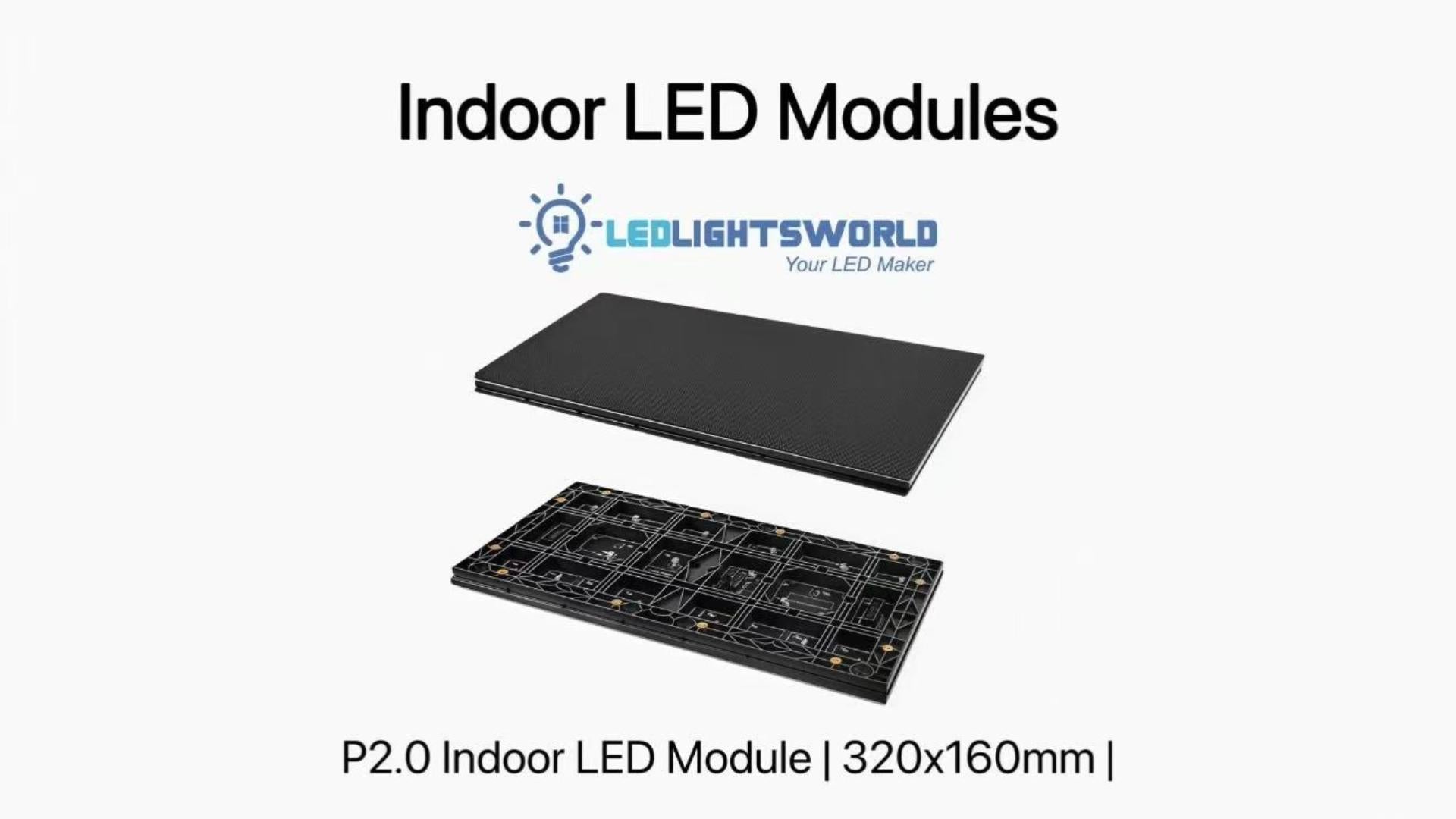 ID-S Series P2.0 Indoor LED Module – 320×160mm Fine Pitch RGB Panel Demo | LEDLightsWorld