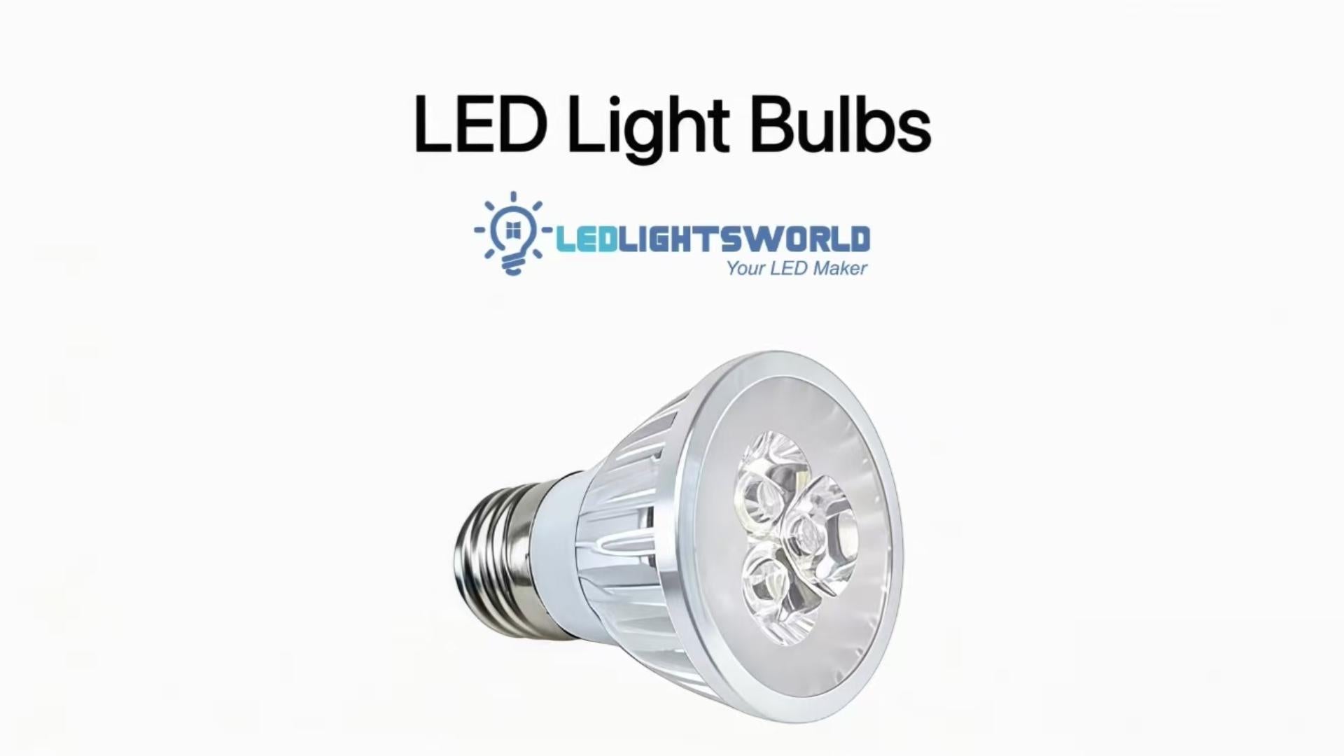 E27 LED Spotlight Demo – 3W Aluminum Housing with 30° Beam Angle (4 Pack) | LEDLightsWorld