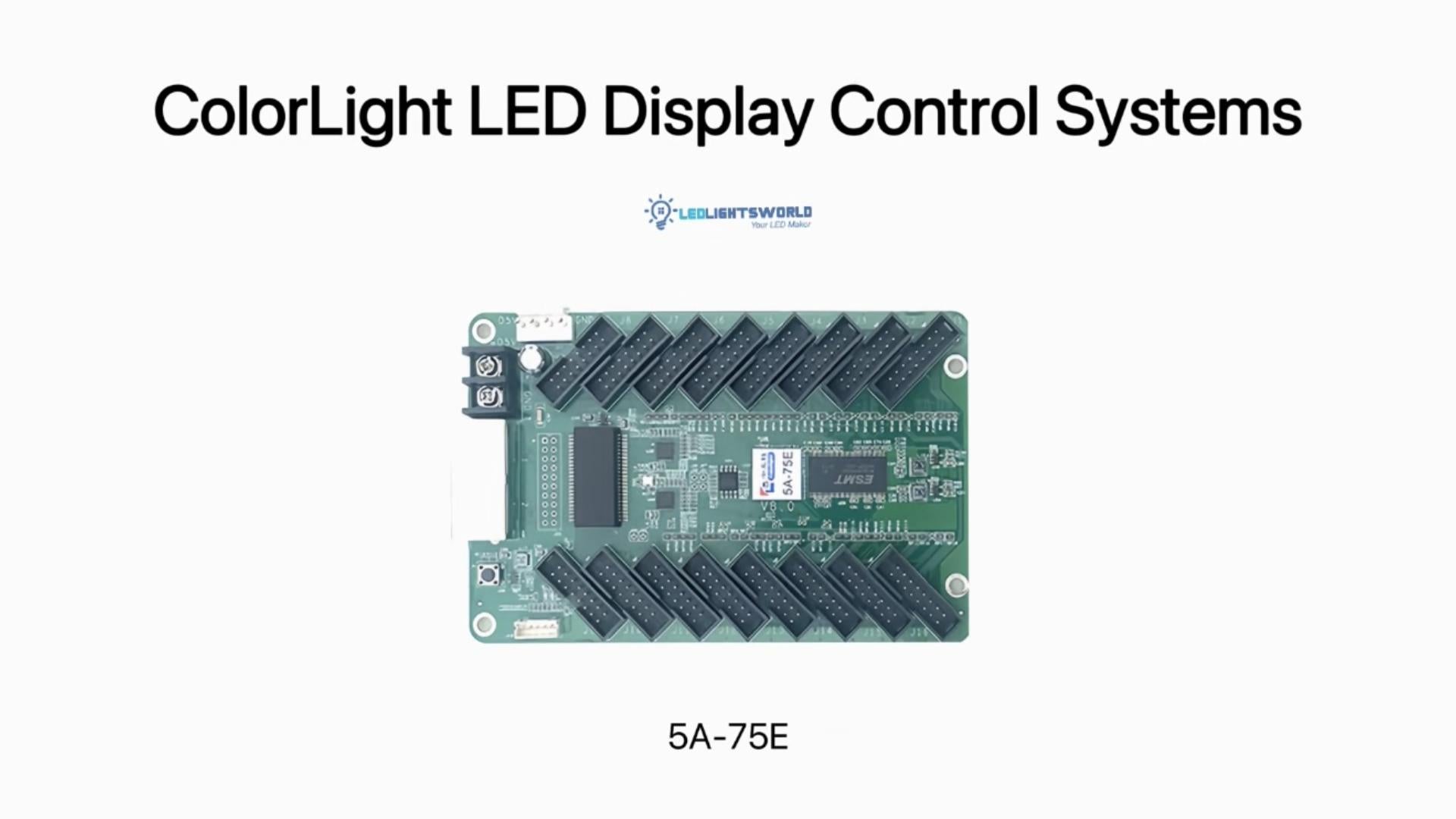 Colorlight 5A-75E LED Receiving Card 256×1024 Pixels Display Control Demo | LEDLightsWorld