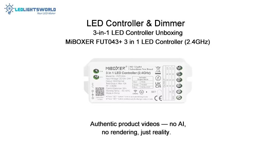 MiBOXER FUT043+ 3-in-1 LED Controller 2.4GHz Wireless Control Demo | LEDLightsWorld