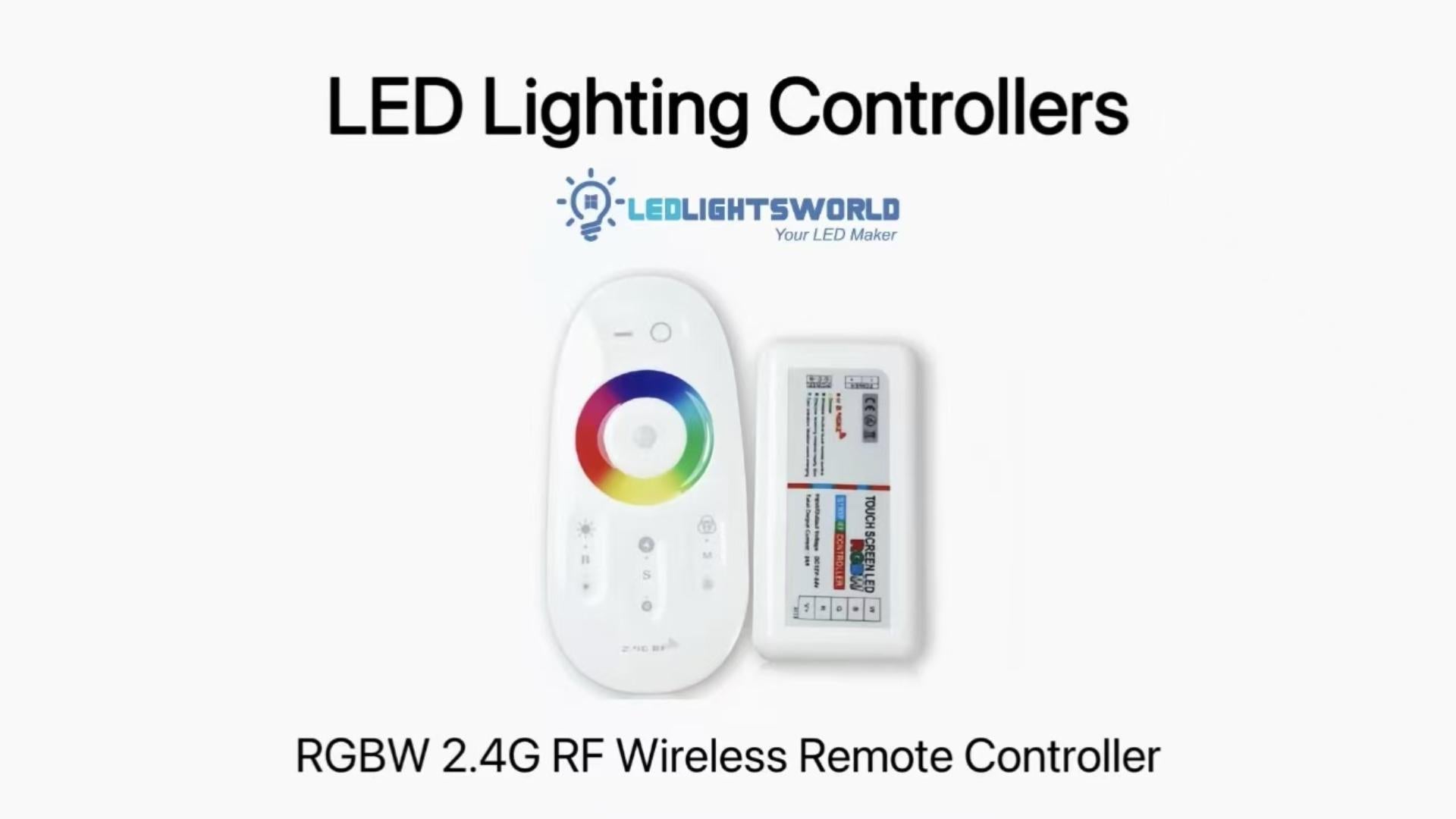 RGBW 2.4G RF Wireless LED Controller with Touch Color Ring for 12V/24V RGBW Strip Lights | LEDLightsWorld