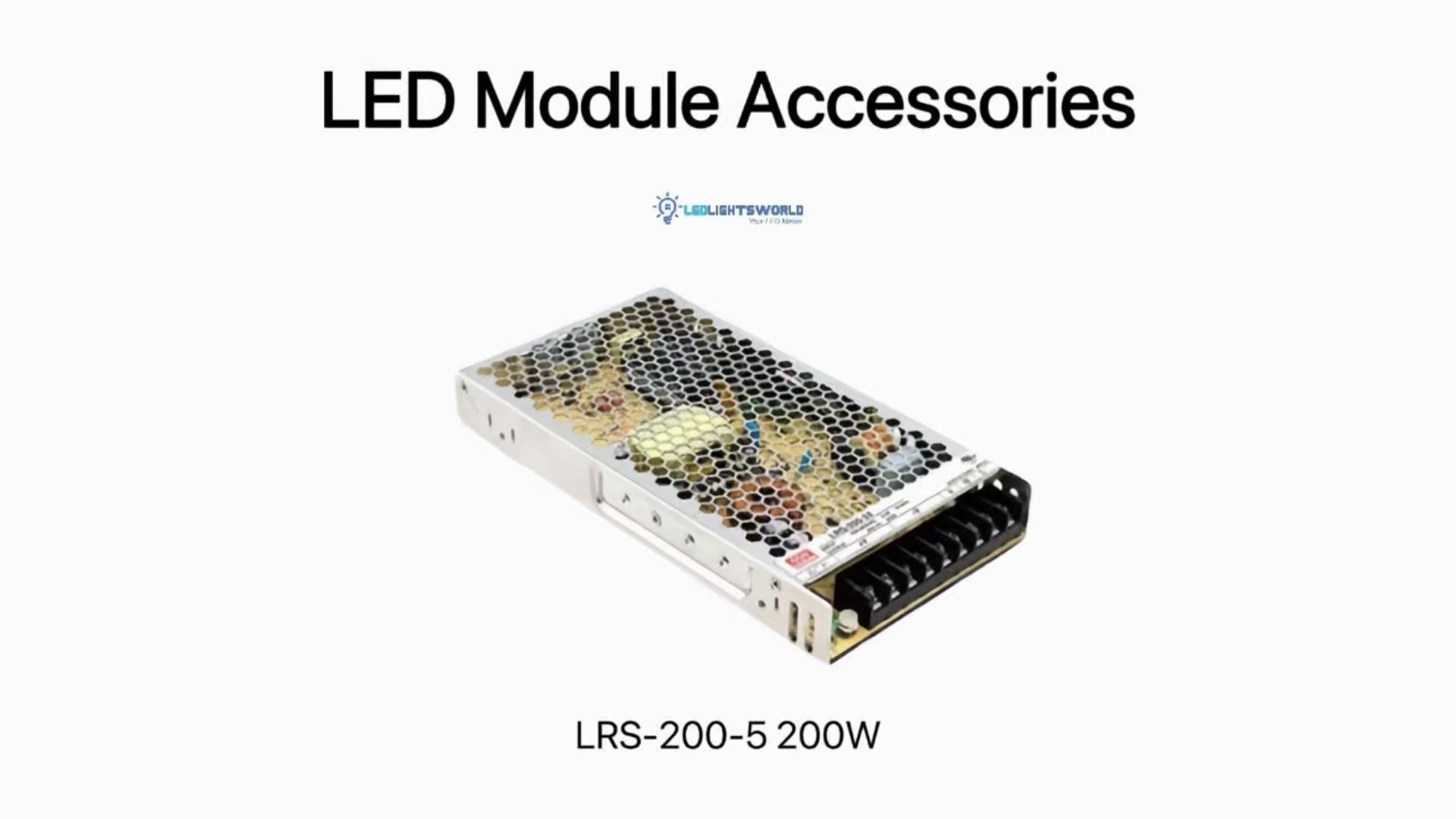 MEAN WELL LRS-200-5 Enclosed Power Supply 5V 200W CE UL Certified Demo | LEDLightsWorld