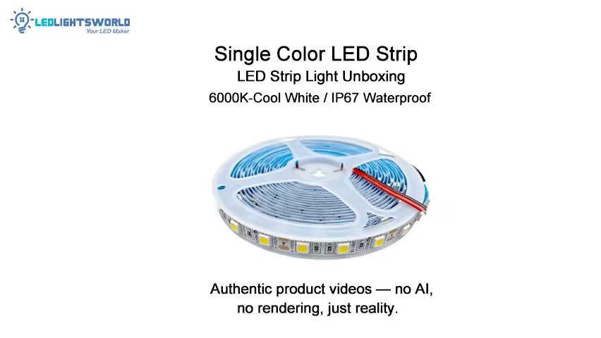 SMD5050 LED Strip Light 24V IP67 Cool White Waterproof Demo | LEDLightsWorld