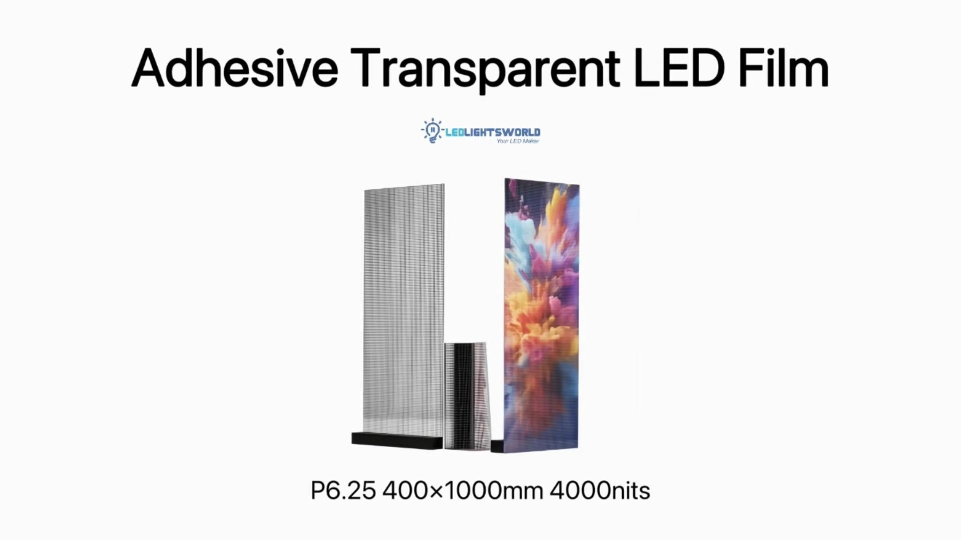P6.25 High Transparency LED Film 4000nits Glass Sticker Display Demo | LEDLightsWorld