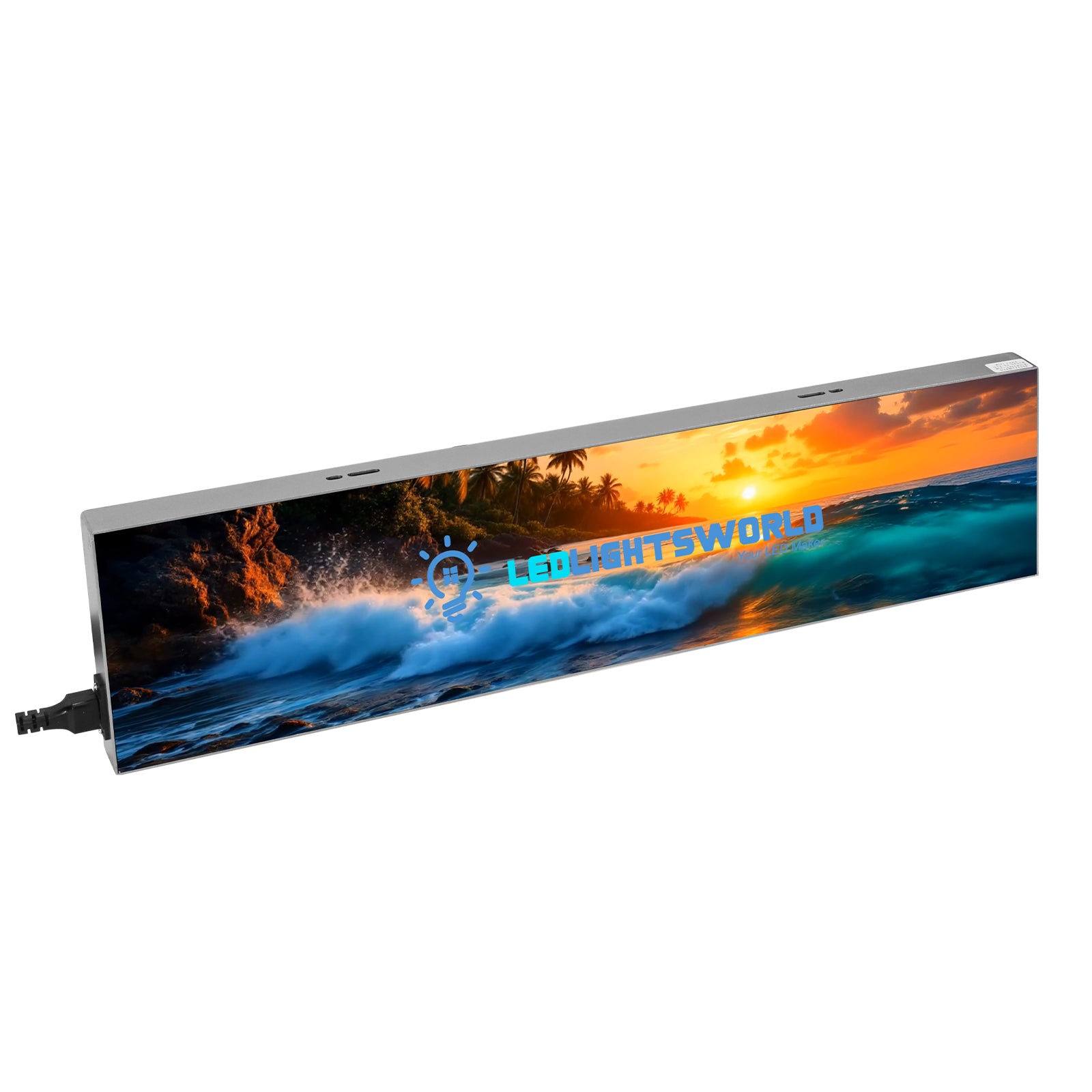 Présentoir LED sans cadre série FL – P1.86 · 160 × 640 mm | Écran GOB compact et ultra-fin pour montage sur vitrine ou mur