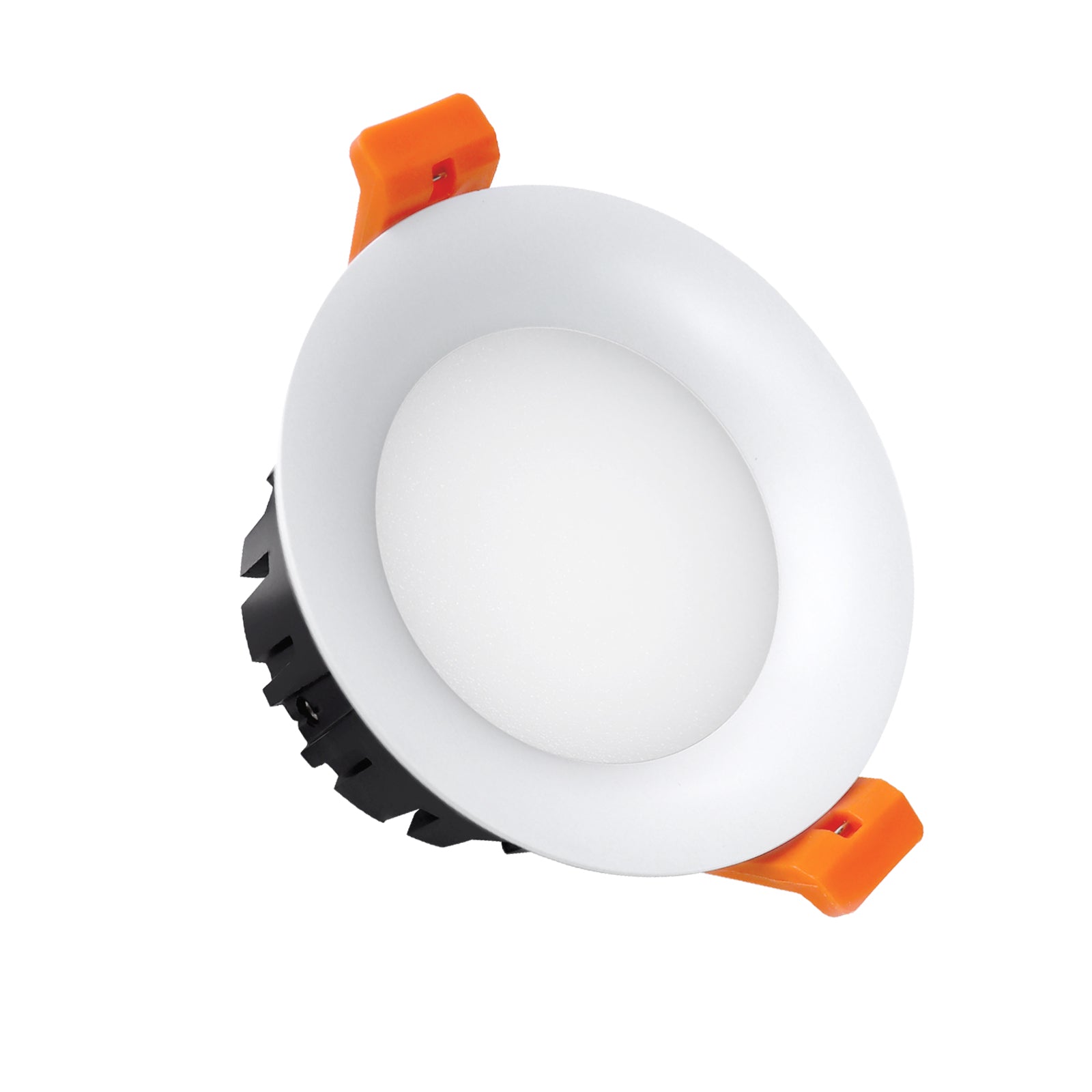 Spot LED antireflet encastrable en forme de dôme série ECO-4 – Boîtier blanc – Intensité variable TRIAC – 5 W (2,5 po) – Lot de 4 – 3 000 K à 6 000 K – 100 à 130 V / 200 à 240 V