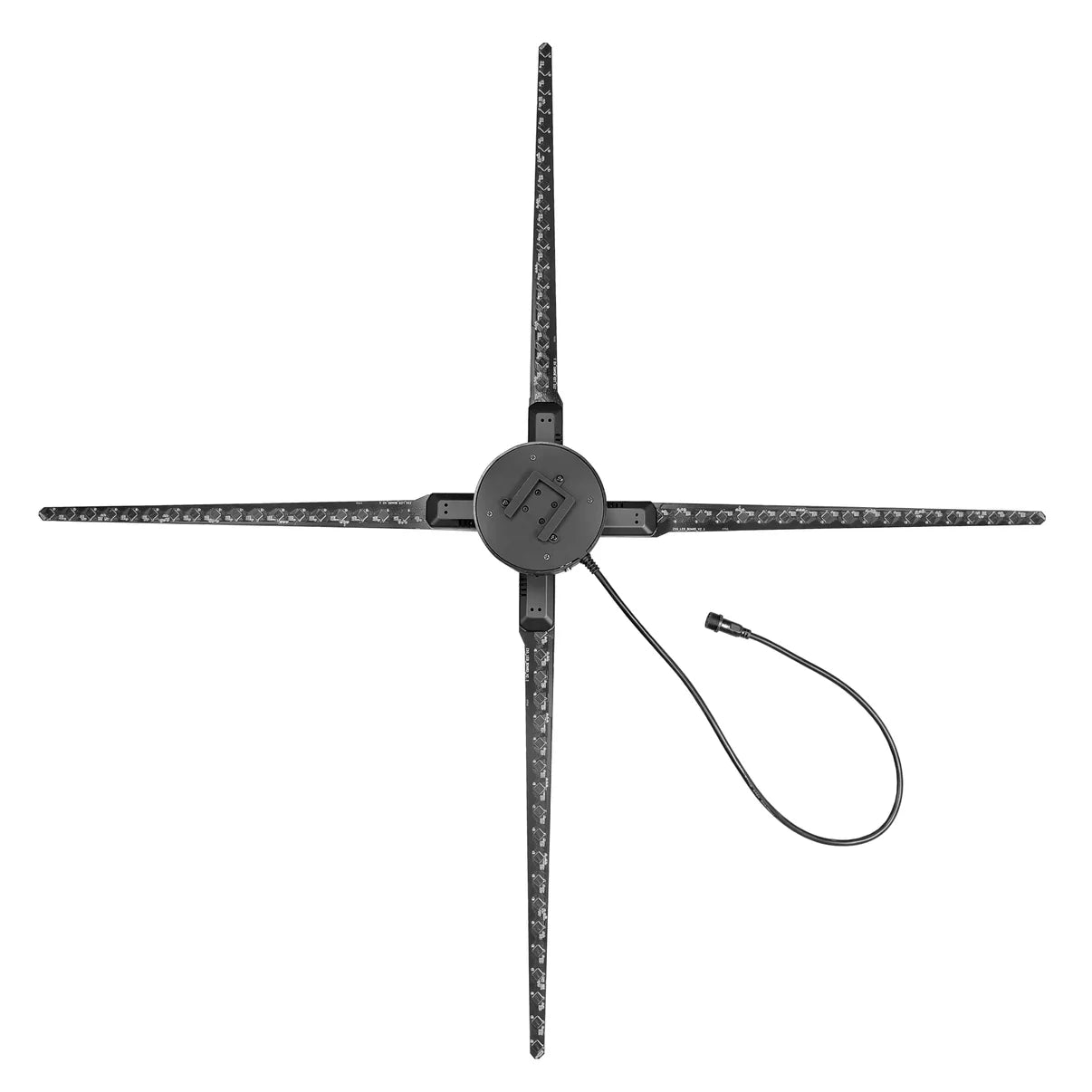 FL-SY Series 65cm to 100cm (25.6–39.4 inch) Medium Size | 3D Hologram Fan LED Display | Flat Fan Synchronous Control | Holographic Advertising Fan | Fan Only / Fan with Tripod Floor Stand / Ceiling Mount | 4 Blades, Power Adapter Included