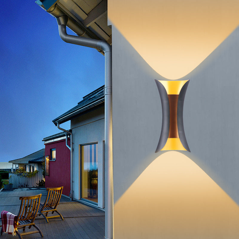 Waterproof LED Wall Light - 6W / 10W / 20W / 30W | 3000K / 6500K | White / Black / Black & Golden / White & Golden | Up & Down Outdoor Wall Sconce for Porch, Garden, Balcony & Indoor Decoration | Aluminum Housing | IP65 | 2-Pack