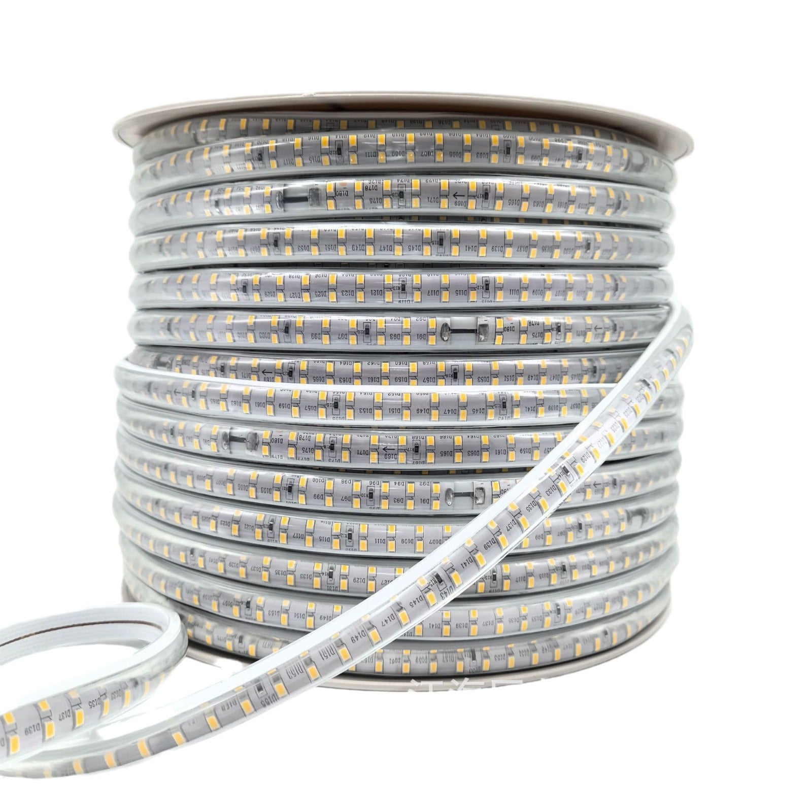SMD2835 Dual Row High Voltage LED Neon Strip Light - 8x18mm | 9W/M | SMD2835 180 LEDs/M | 3000K / 4000K / 6000K / Red / Green / Blue / Pink / Golden Yellow | IP68 Waterproof Flexible Rope Light with Plug | Indoor & Outdoor Decoration | 10/50M