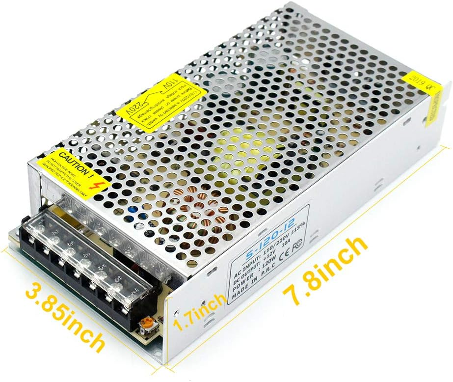 DC 12 V/24 V Schaltnetzteil 60 W–250 W, AC 110/220 V Eingang, Konstantspannungs-LED-Treibertransformator, Metallgehäuse mit Schraubklemmen, CE/FCC/RoHS-zertifiziert