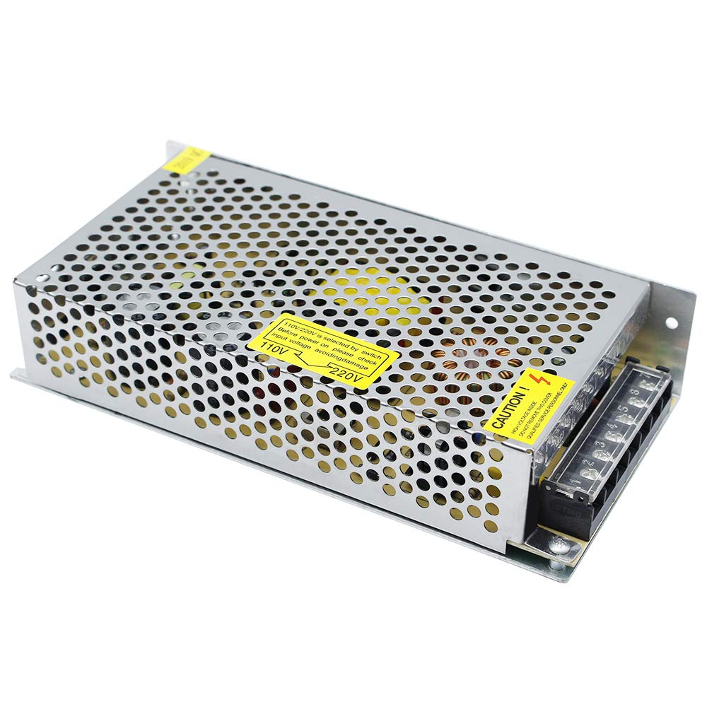 DC 12 V/24 V Schaltnetzteil 60 W–250 W, AC 110/220 V Eingang, Konstantspannungs-LED-Treibertransformator, Metallgehäuse mit Schraubklemmen, CE/FCC/RoHS-zertifiziert