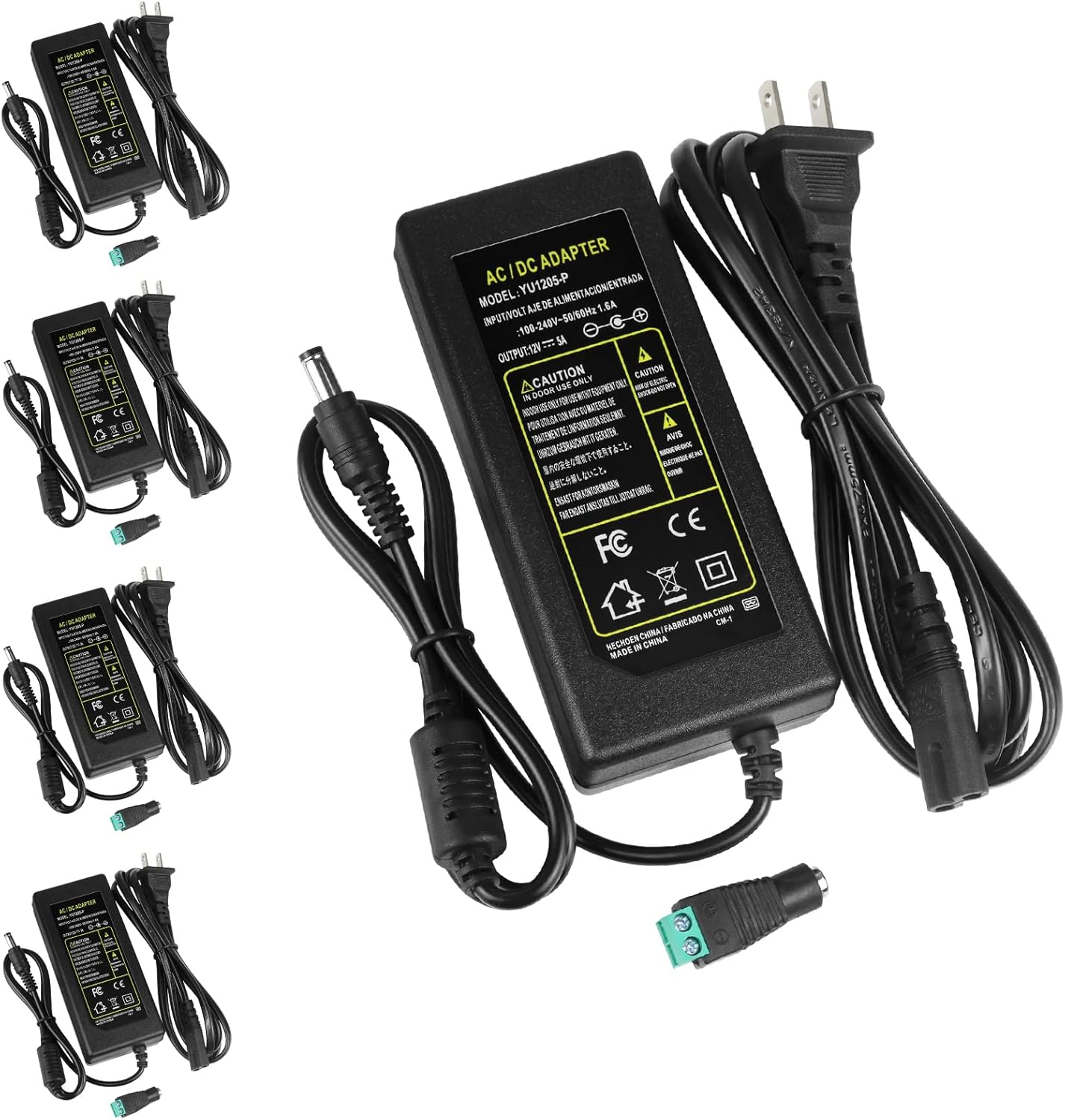 DC 12 V Desktop-Netzteiladapter 36 W–120 W, AC 100–240 V Eingang, Schalttransformator-Ladegerät mit US/UK-Stecker – für LED-Streifenlichter, CCTV, Pumpen und Elektronik